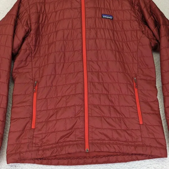 Patagonia Mens Nano Puff Hoody Jacket 84222 Full Zip Quilted Orange Large Hoodie - Picture 4 of 10